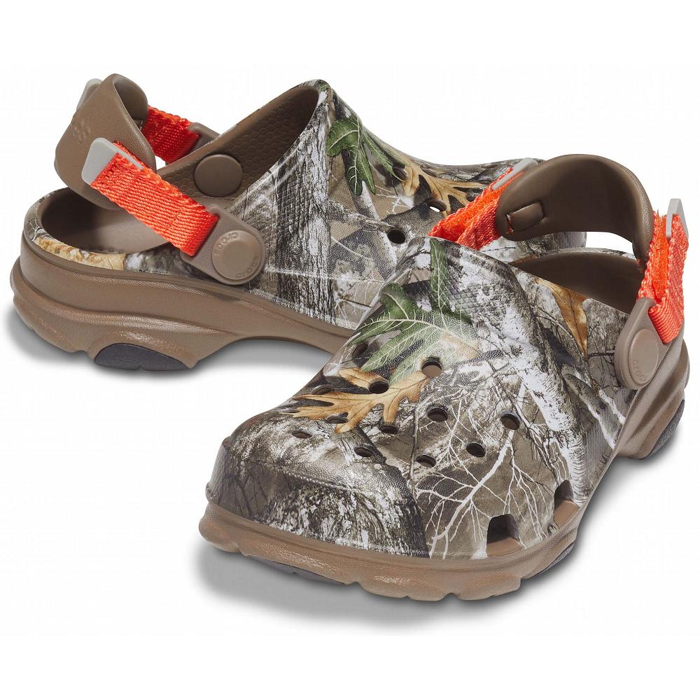 Khaki Boys' Crocs Classic All-Terrain Realtree Edge® Clogs | NZ 1351NWYB